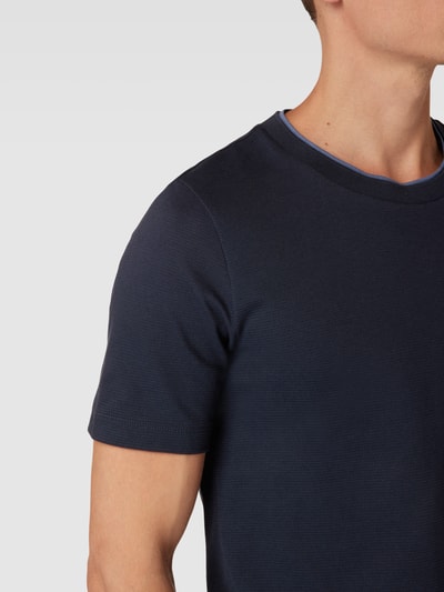 BOSS T-Shirt mit Label-Detail Modell 'Tessler' Marine 3