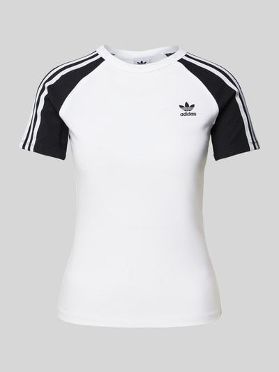 adidas Originals T-Shirt mit Label-Stitching Weiss 2