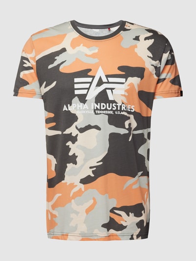 Alpha Industries T-shirt met camouflagemotief Oranje - 2