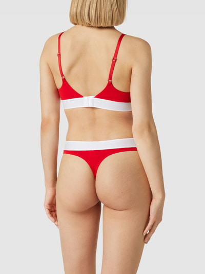 Tommy Jeans Beha met cups en elastische band met logo Rood - 4