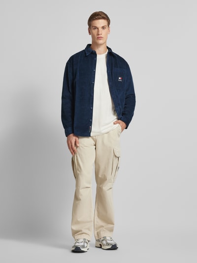 Tommy Jeans Relaxed fit vrijetijdsoverhemd met kentkraag en borstzak Marineblauw - 1