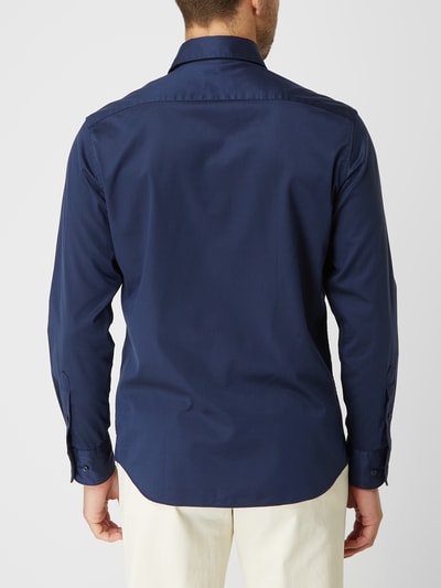 Eterna Slim fit zakelijk overhemd met haaikraag Marineblauw - 5