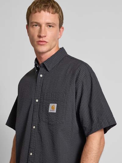 Carhartt Work In Progress Freizeithemd mit Strukturmuster Black 3