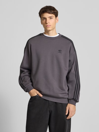 adidas Originals Oversized Sweatshirt mit Logo-Stitching Modell 'Crew' Anthrazit 4