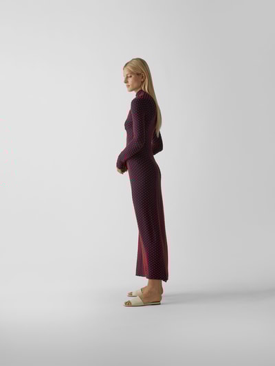 Paco Rabanne Maxikleid mit Polka Dots Dunkelblau 4