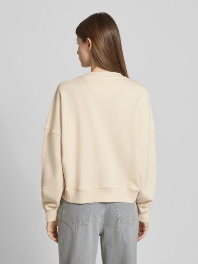 Guess Sweatshirt mit Logo und Ziersteinbesatz Modell 'RACHELE' Beige 5