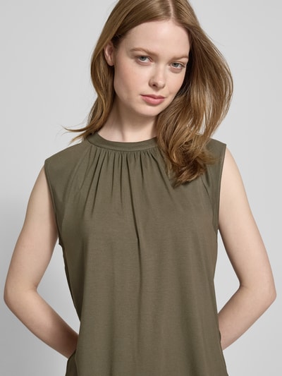 OPUS Top mit Raffungen Modell 'Iraffi' Oliv 3