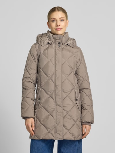 FUCHS SCHMITT Regular Fit Mantel in Stepp-Optik Taupe 4
