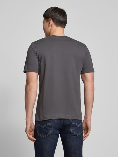 Tom Tailor Regular fit T-shirt van puur katoen Antraciet - 5