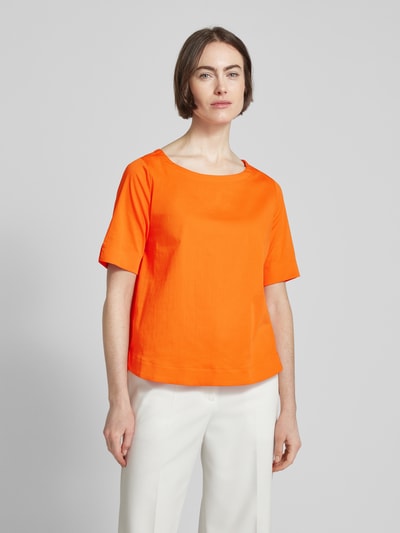 Milano Italy Blusenshirt mit Rundhalsausschnitt Orange 4