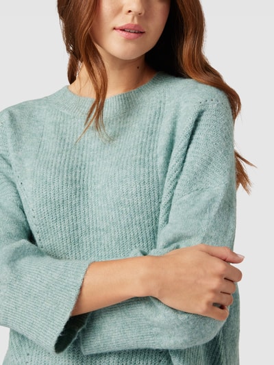 Only Oversized Strickpullover mit Strukturmuster Modell 'MARLI' Bleu 3