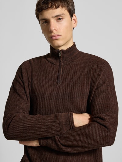 Superdry Troyer mit Stehkragen Dunkelbraun 3