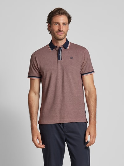 Tom Tailor Regular Fit Poloshirt mit Label-Print Rot 4