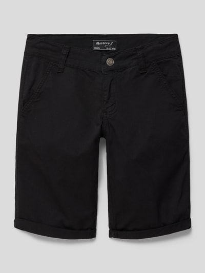Blue Effect Chino-Shorts mit Label-Patch Black 1