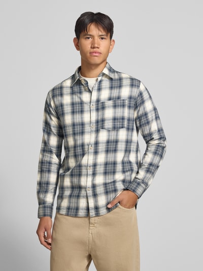 JACK & JONES Slim Fit Freizeithemd aus reiner Baumwolle Modell 'James' Offwhite 4