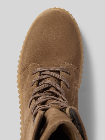 Marc O'Polo Schnürstiefel aus Veloursleder Modell 'BIANCA' Taupe 3