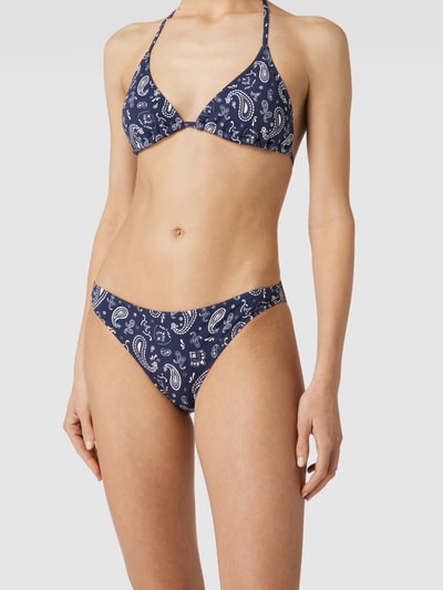 Jake*s Casual Bikini-Hose mit Allover-Muster Marine 1