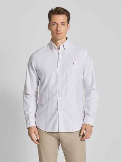 Polo Ralph Lauren Custom Fit Freizeithemd mit Button-Down-Kragen Hellgrau 4