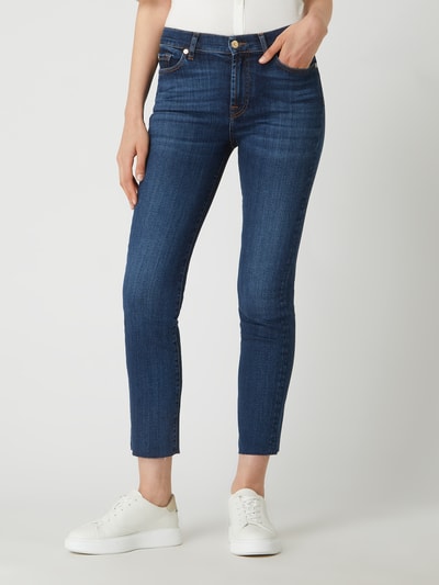 7 For All Mankind Straight fit jeans van katoenmix, model 'Soho'  Donkerblauw - 4