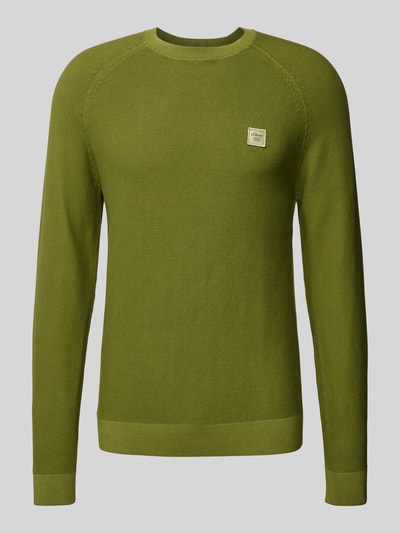 s.Oliver RED LABEL Gebreide pullover met ribboorden Rietgroen - 2