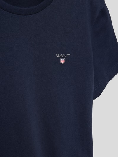 Gant T-Shirt mit Label-Stitching Marineblau 2