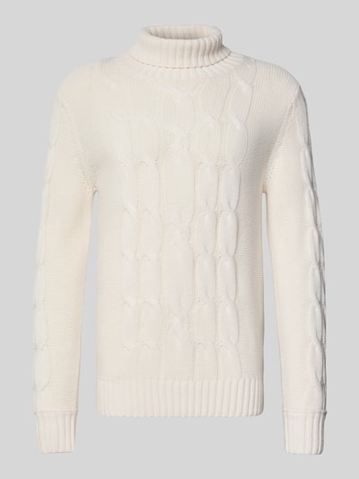 FTC-Cashmere Strickpullover aus Baumwoll-Kaschmir-Mix Offwhite 2