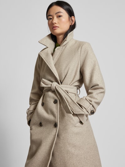 Vero Moda Trenchcoat reverskraag, model 'FORTUNEVEGA' Taupe - 3