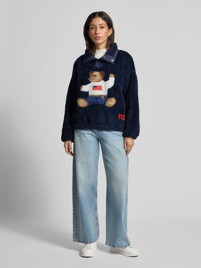 Polo Ralph Lauren Strickpullover mit Stehkragen Marine 1