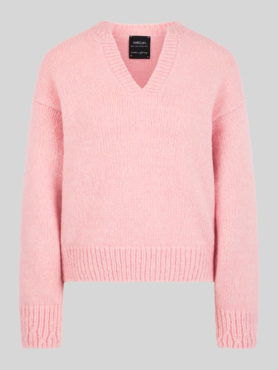 Marc Cain Pullover van wolmix met logodetail Rosé - 2