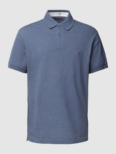 Tommy Hilfiger Koszulka polo z wyhaftowanym logo Jeansowy niebieski 2