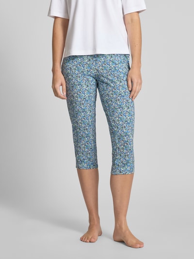 Schiesser Slim fit bermuda met tunnelkoord, model 'Mix+Relax' Blauw - 4