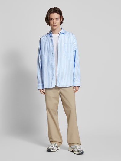 Jack & Jones Oversized vrijetijdsoverhemd met borstzak, model 'ATLAS' Lichtblauw - 1