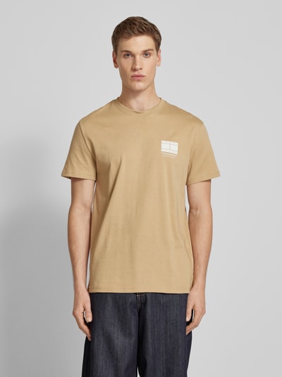 Tommy Jeans T-Shirt mit Label-Print Beige 4