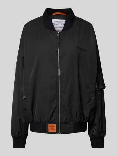 Original Bombers Bomberjacke mit Label-Patch Black 2