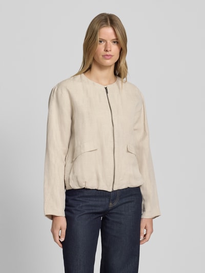 Pepe Jeans Relaxed fit blouson van een mix van linnen en katoen, model 'SONIA' Offwhite - 4