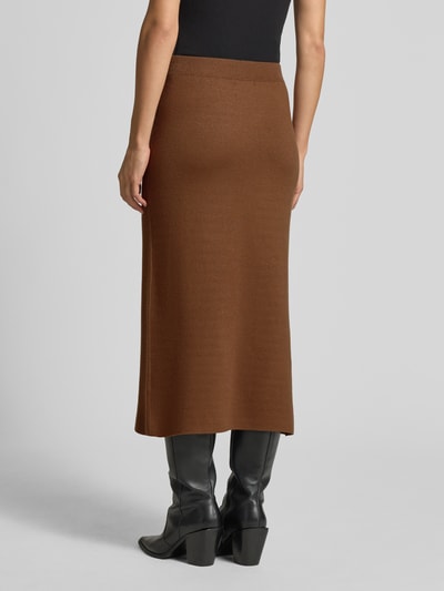 Christian Berg Woman Midirock mit Gehschlitz Cognac 5