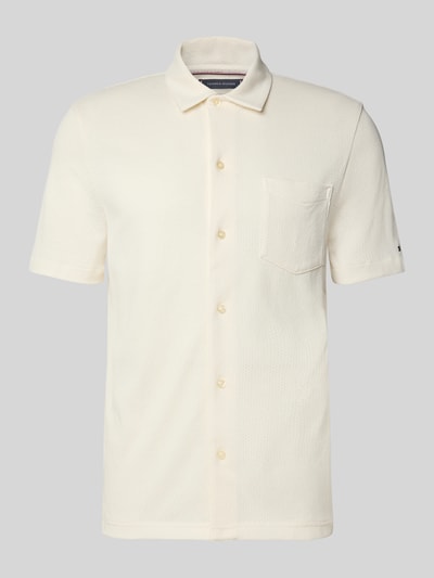 Tommy Hilfiger Regular Fit Freizeithemd mit Mesh-Struktur Weiss 2