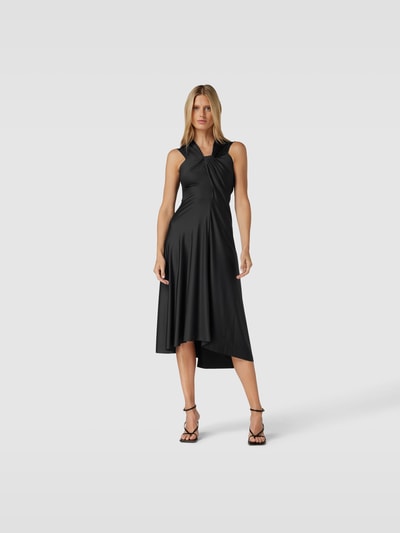 Victoria Beckham Midikleid mit Raffungen Black 4