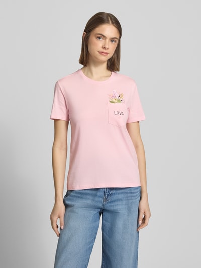 ONLY Regular Fit T-Shirt aus reiner Bio-Baumwolle Modell 'POLLY' Hellrosa 4