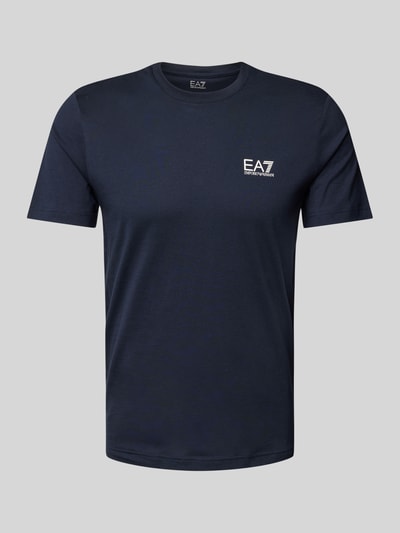 EA7 Emporio Armani T-Shirt aus reiner Baumwolle Modell 'TRAIN CORE' Dunkelblau 2