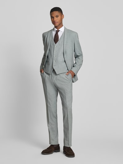s.Oliver BLACK LABEL Regular Fit Anzugweste mit Viskose-Anteil  Hellgruen 1