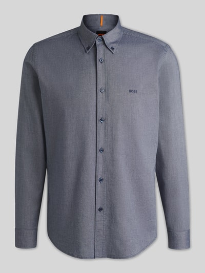 BOSS Orange Regular fit vrijetijdsoverhemd van Oxford-katoen, model 'RICKERT' Marineblauw - 2