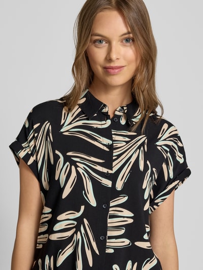 Tom Tailor Denim Regular fit overhemdblouse van pure viscose Zwart - 3