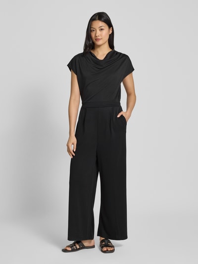 Zero Jumpsuit mit Wasserfall-Ausschnitt Black 4