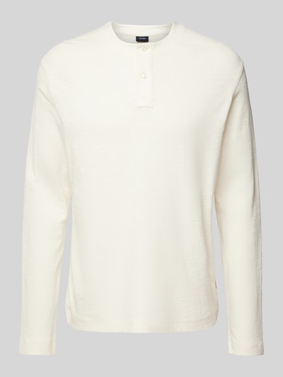 JOOP! Jeans Longsleeve mit geripptem Rundhalsausschnitt Modell 'Iram' Offwhite 2