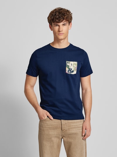 Blend T-Shirt mit geripptem Rundhalsausschnitt Modell 'BHJEM' Marine 4