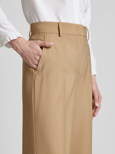 Weekend Max Mara Flared Wollhose mit Bügelfalten Modell 'VISIVO' Camel 3