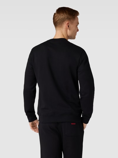 HUGO Sweatshirt met labelprint, model 'Ditmo' Zwart - 5