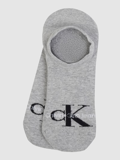 CK Calvin Klein High cut kousenvoetjes met logo Middengrijs gemêleerd - 1