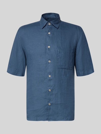 Marc O'Polo Regular Fit Freizeithemd aus reinem Leinen Dunkelblau 2